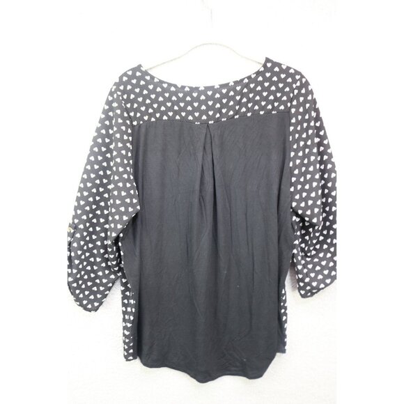 Janet Chung 3/4 Roll Tab Sleeve Blouse-Size 1XL - Picture 9 of 11